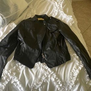 New black leather jacket